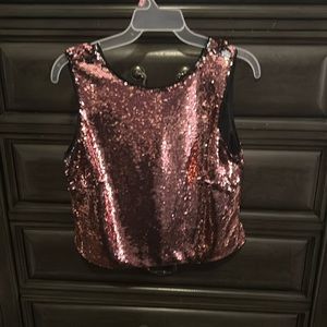 Is sequence with black interior pink and silver size medium